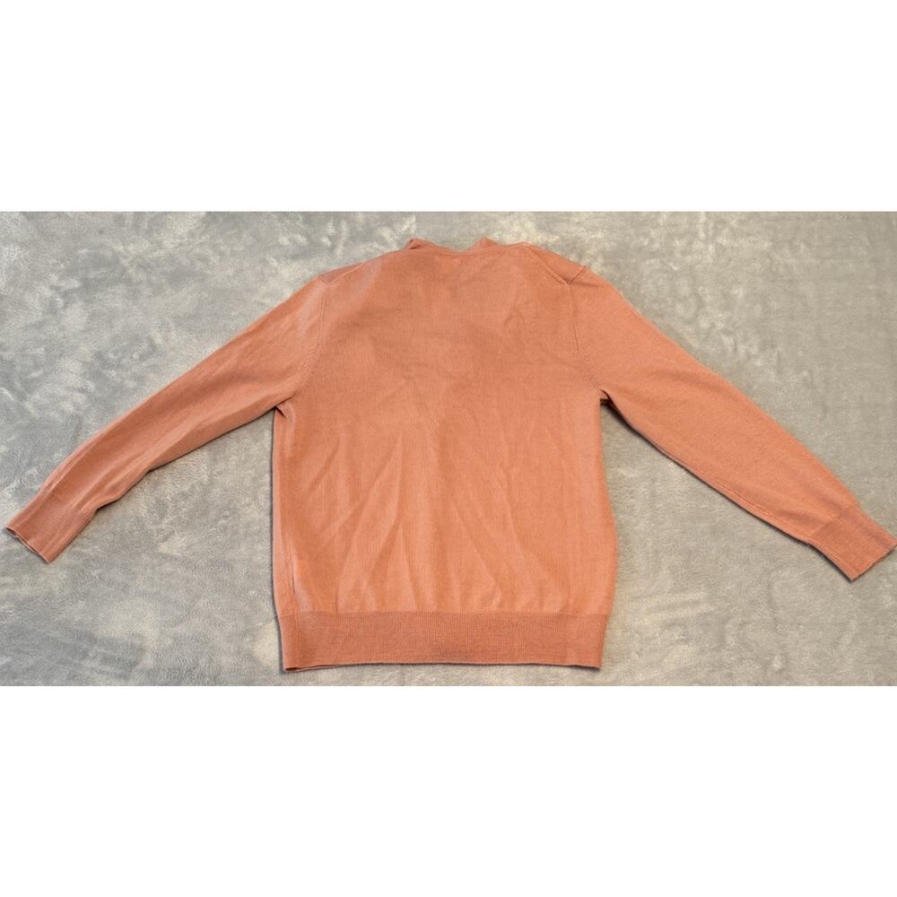 Small NWT J.Crew 100% Merino Wool Ruffle Cardigan Sweater Pink Vintage Rose New - Picture 3 of 15